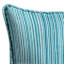 Sea Breeze Blue Premium Woven Outdoor Corded Back Cushion
