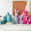 Bunny Brights Blue Flocked Bunny, 5.5"