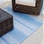 Grey & Blue Fifer Striped Outdoor Area Rug, 5x7