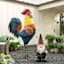 Oversized Garden Gnome Outdoor Garden Statue, 36"