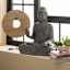 Travertine Medallion on Stand, 16.5"