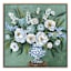 Framed Hand Painted Blue Chinoserie Floral Vase Wall Art, 30"