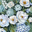 Framed Hand Painted Blue Chinoserie Floral Vase Wall Art, 30"