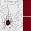 Set of 2 Red & White Spider Web Kitchen Towels