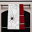 Set of 2 Red & White Spider Web Kitchen Towels