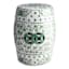 Providence Green Printed Ceramic Plant Stand, 18"