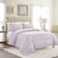 Providence 3-Piece Purple Embroidered Washed Microfiber Quilt Set, Full/Queen
