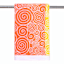 Spiral Red & Yellow Ombre Jacquard Velour Beach Towel, 34x64