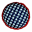 Honeybloom Patriotic Stars Round Fringe Throw Pillow, 16"
