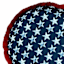 Honeybloom Patriotic Stars Round Fringe Throw Pillow, 16"