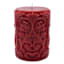 Midnight Shadows Red Ornate Halloween Pillar Candle, 3x4