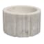 White Marble Bowl with Ribbed Edges, 6"
