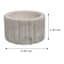 White Marble Bowl with Ribbed Edges, 6"