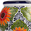 Hand Painted Sunflower Talavera Outdoor Planter, Large