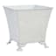 Providence White Metal Outdoor Planter, Small