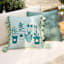 Honeybloom Dark Green Solid Woven Outdoor Throw Pillow, 18"
