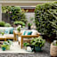 Haven Blonde Acacia Wood with Natural Canvas Cushions Patio Armchair