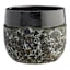 Black Lava Ceramic Outdoor Planter, Medium