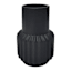 Black Ceramic Vase, 6"