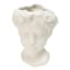 White Ceramic Vase, 7"