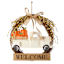 Homespun Harvest Truck Wall Wreath, 14x15