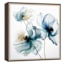 Glass Framed Blue Floral Print Wall Art, 26"