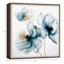Glass Framed Blue Floral Print Wall Art, 26"