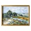 Framed Fieldscape with Handpaint Wall Art, 18x24