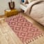 Muted Clay Handwoven Hi-Lo Diamond Accent Rug, 27x45