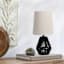 Black Rope Mini Lamp with Shade, 14"