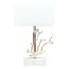 Flower Marble Metal Branch Medium Lamp with Rectangle Shade, 24"