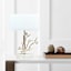Flower Marble Metal Branch Medium Lamp with Rectangle Shade, 24"