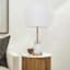 Marble & Metal Stacked Medium Lamp with Shade, 24"