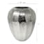 Hammered Silver Aluminum Vase, 9"