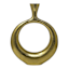 Gold Cast Aluminum Open Circle Vase, 14"