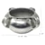 Silver Aluminum Handle Bowl Vase, 11.5"