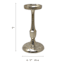 Silver Cast Pillar Candle Holder, 9"