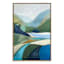 Framed Hand Painted Abstract Landscape Wall Art, 36x24