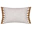 Found & Fable White Textured Throw Pillow with Tassels, 14x20