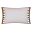 Found & Fable White Textured Throw Pillow with Tassels, 14x20