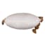 Found & Fable White Textured Throw Pillow with Tassels, 14x20
