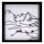 Lake & Lodge Glass Framed Line Drawing Print Wall Art, 13"