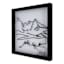 Lake & Lodge Glass Framed Line Drawing Print Wall Art, 13"