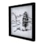 Lake & Lodge Glass Framed Line Drawing II Wall Art, 13"