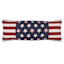Homespun Patriotic Stars & Stripes Embroidered Throw Pillow, 14x36