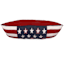 Homespun Patriotic Stars & Stripes Embroidered Throw Pillow, 14x36