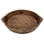 Round Wooden Tray with Handles, 15x13