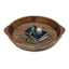 Round Wooden Tray with Handles, 15x13
