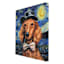 Dog Starry Night Canvas Wall Art, 16"