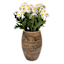 Mango Wood Flower Vase, 12"